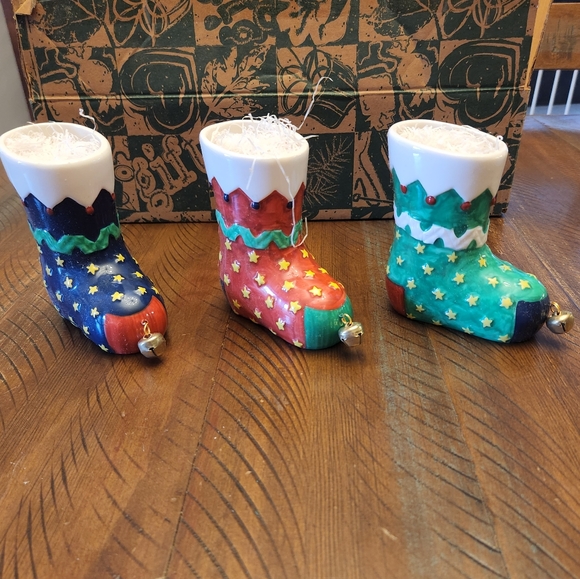 Set of 3 ceramic Figis stockings - Picture 2 of 8